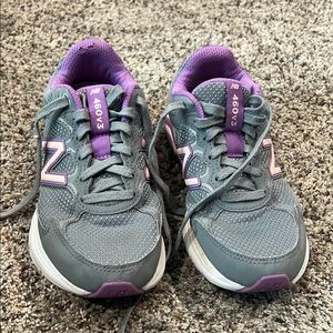 New Balance Gray and Purple Sneakers